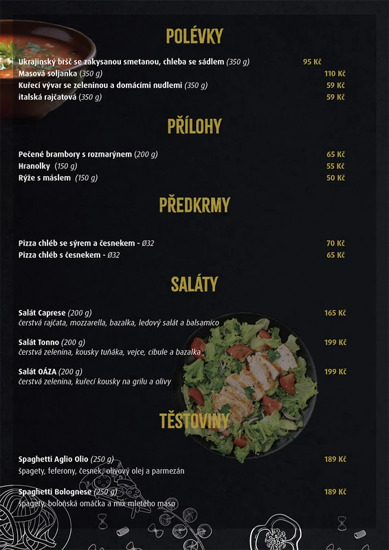 Menu Oáza – strana 1