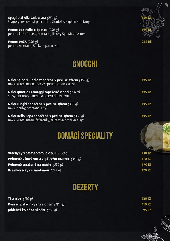 Menu Oáza – strana 2